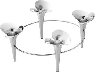 Georg Jensen Bloom Taper Candleholder in Stainless Steel at Nordstrom