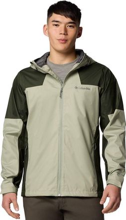 Columbia Mens Inner Limits III Waterproof Rain Jacket, Safari/Greenscape, XL