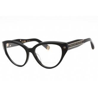 Philipp Plein Ladies Black Cat Eye Eyeglass Frames VPP052M