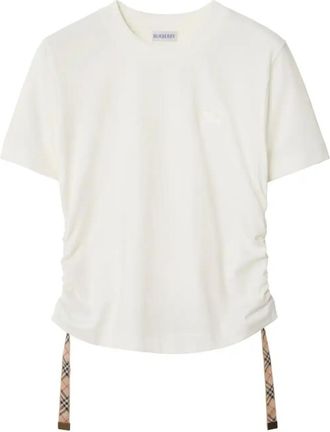 Burberry Check-Trim T-Shirt - Womens - Polyester/Cotton