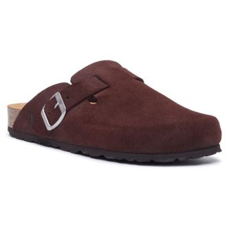 Hush Puppies Bailey Su&egrave;de Dames Chocolade Muilen