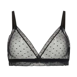 John Richmond BH met polka dot tone sur ton - Dames - BHs - Zwart - M - Ondergoed