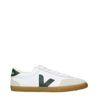 Veja Zie ook Sneakers Volley Canvas Dames Wit/Groene Stof