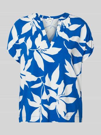 s.Oliver Red Label Relaxed Fit T-Shirt aus Viskose-Mix in Royal, Gr&ouml;&szlig;e 34