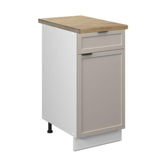 Vicco Mueble Bajo De Cocina Fame-line, Grisbeige, 40 Cm, Et Roble