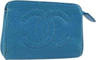 Chanel Pre-owned Clutches, female, Blue, Size: ONE SIZE Pre-owned Pouch