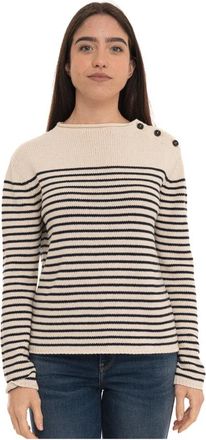 Max Mara Wkdquadro Trui met ronde hals - Dames - Ronde hals truien - Veelkleurig - L - Katoen - Truien & Vesten