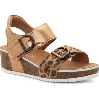 Ara Nova Slingback Platform Wedge Sandal in Nature/Whisky at Nordstrom, Size 9.5-10Us