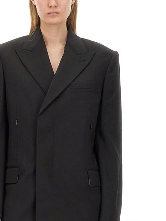 Helmut Lang Virgin Wool Oversize Fit Jacket - Black