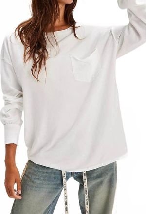 Free People Fade Into You Tee In Ivory