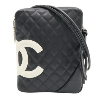 Chanel Pre-owned Leren Cross Body Tas - Dames - Pre-owned - Zwart - Maat: ONE Size Leer