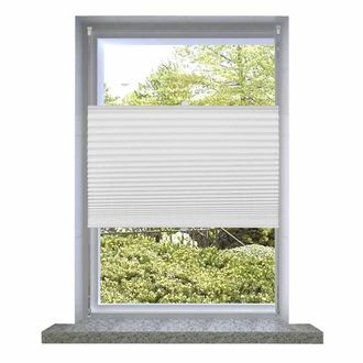 Berkfield Home Plisse Blind 100x200cm White Pleated Blind | Size: 100x200 cm