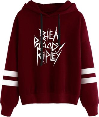 Generic Rhea Ripley Fashion Mens Hoodie Casual Loose Tracksuit (Red,L)