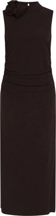 Marella Black Mllmirra Fitted Midi Floral Dress