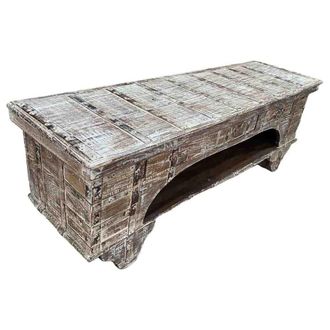 Wanderlust Deco Mueble bajo de madera artesanal 165-175x45x57h cm