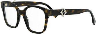 Fendi FF Diamonds Eyeglasses - Dames - Brillen - Bruin - 52 MM - Accessoires