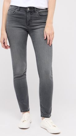 Angels Slim-fit-Jeans ANGELS Cici, Damen, Gr. 34, L&auml;nge 28, grau (grau used), Denim/Jeans, Obermaterial: 93% Baumwolle, 5% Polyester, 2% Elasthan, slim fit, 