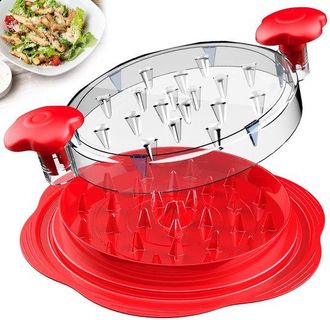 OEM Cortadora De Pollo Grande Con Cepillo Y Tenedor, Tiras Antideslizantes, Mango Ergon&oacute;mico, Libre De Bpa, Apta Para Cerdo, Ternera Y Pollo (roja)