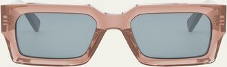Celine Beveled Acetate Rectangle Sunglasses