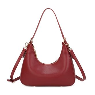 Generic Womens Brown Shoulder Bag, Hobo Handbag with Adjustable Strap, Small Everyday Purse for Work, Casual & Evening Use (Red)