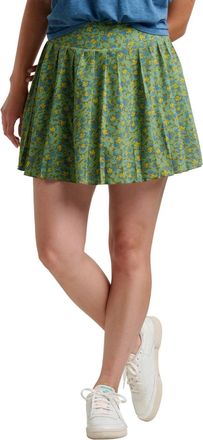 Toad & Co Womens Toad & Co Sunkissed Skort Skirt Epidote Camellia Print Pleated GBO2351