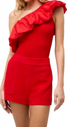 Marie Oliver Lucy One Shoulder Top In Lava