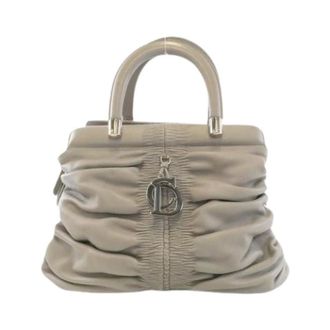 Dior Pre-owned Vintage Leren Handtas - Dames - Pre-owned - Grijs - Maat: ONE Size Leer