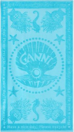 Ganni Blue Beach Towel in