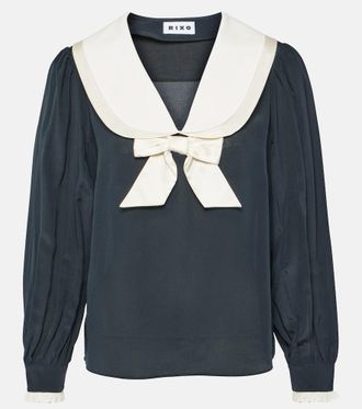 Rixo Blusa Eimer in seta