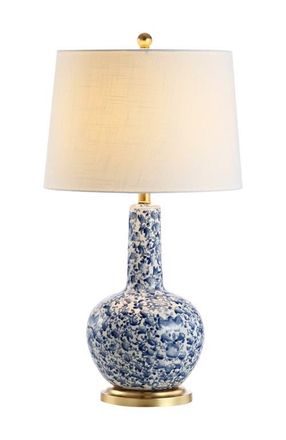 Jonathan Y Designs Chinois 30 Ceramic/Iron Classic Cottage LED Table Lamp, Blue/White at Nordstrom