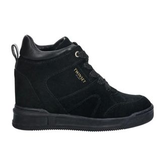 Twinset Suede Sneakers - Dames - Schoenen - Zwart - Maat: 41 EU Su&egrave;de