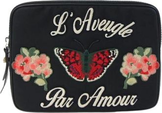 Gucci Pre-owned Clutches, female, Black, Size: ONE SIZE Pre-owned Nylon Clutch