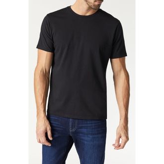 Mavi Basic Black Stretch Cotton Crewneck T-Shirt at Nordstrom, Size Small