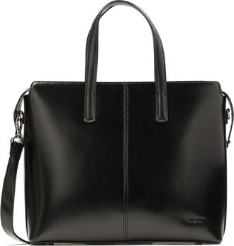 Kazar Zwarte leren zakelijke stijl handtas - Dames - Handtassen - Zwart - ONE Size - Leer - Tassen