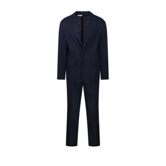 Hev&ograve; Single Breasted Suits, male, Blue, Size: XL Suit