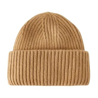 Yves Salomon Cashmere Beanie Mut - Dames - Hoeden - Bruin - ONE Size - Kasjmier - Accessoires