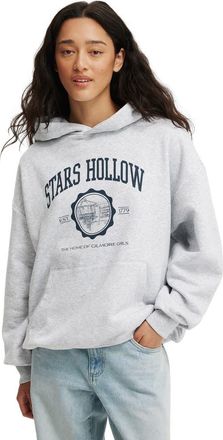 Cotton On Womens Gilmore Girls Oversized License Hoodie in Gilmore Girls Soft Grey at Nordstrom, Size Xx-Small