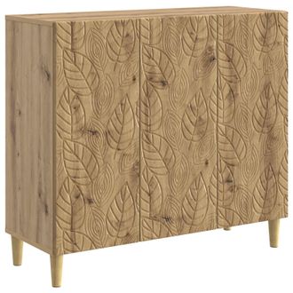 vidaXL Aparador Roble Artesanal 89 X 34,5 X 80 Cm Madera De Ingenier&iacute;a Vidaxl