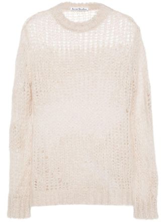 Acne Studios Opengebreide trui - Beige