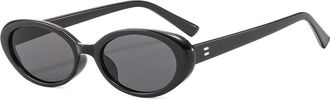 Generic Small Frame Mens Commuter Sunglasses Outdoor Vacation Womens Sports Sun Glasses(Black)
