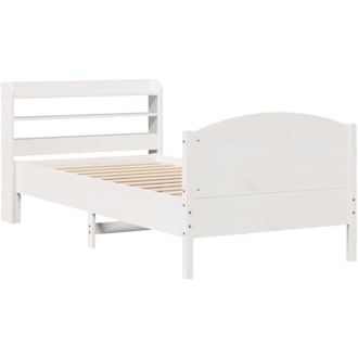 vidaXL Vidaxl - Estructura De Cama Sin Colch&oacute;n Madera Maciza Blanca 75x190 Cm