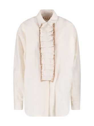 Marni Ruffle Shirt - Cream