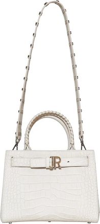 John Richmond Handtas met reptielenprint - Dames - Handtassen - Wit - ONE Size - Tassen