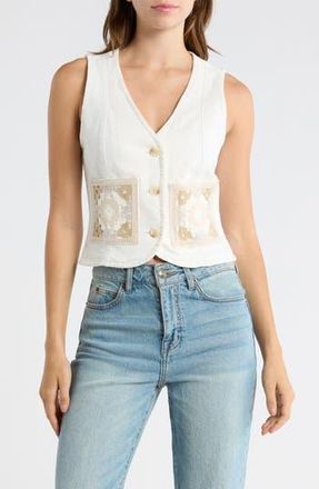 Rails La Jolla Vest in Vintage Ecru Crochet at Nordstrom Rack, Size X-Small