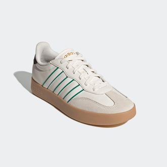 adidas Sneaker ADIDAS SPORTSWEAR BARREDA, Herren, Gr. 44, weiss (core wei&szlig;, core wei&szlig;, court gr&uuml;n), Leder, Synthetik, Schuhe Sneaker, inspiriert vom Design d