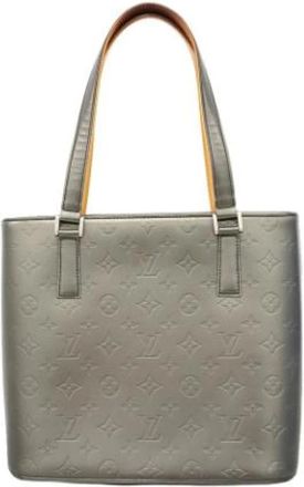 Louis Vuitton Pre-owned Tote Bags, female, Gray, Size: ONE SIZE Pre-owned Vintage Canvas Tote Bag