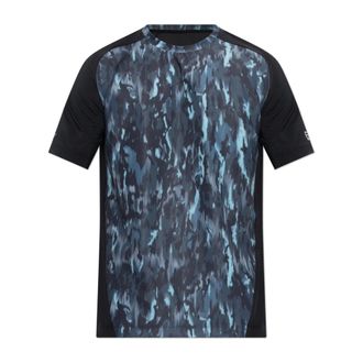 Emporio Armani T-shirt met print - Heren - T-shirts - Zwart - M - Polyester - Tops