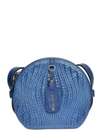Roberta M Blauw Rundleer Tas