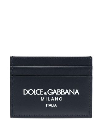 Dolce & Gabbana logo-print cardholder - Blue