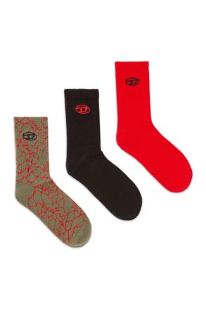 Diesel Three-pack socks with logo detail - Socks - Man - Multicolor
